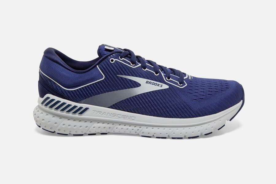 Brooks Herren Transcend 7 Laufschuhe Grau/Navy Sale 467-934758